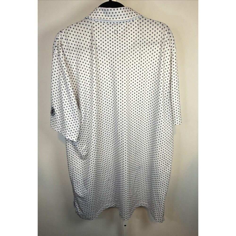 Stitch Polo Shirt Mens XL Blue Polka Dot Golf Performance Midlothian Country Clu - Picture 4 of 5